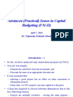 01 - Adv Issues in Cap Budgeting