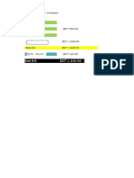 MIS product price calculation sheet