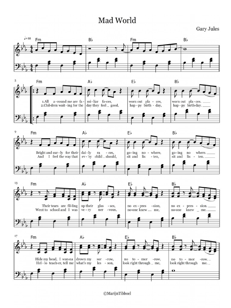 Partition Piano Mad World Jasmine Thompson Pdf impatient Glorieux Prêt au dessus affaires Commercial partition piano mad  world pdf - latelierdurythme.fr