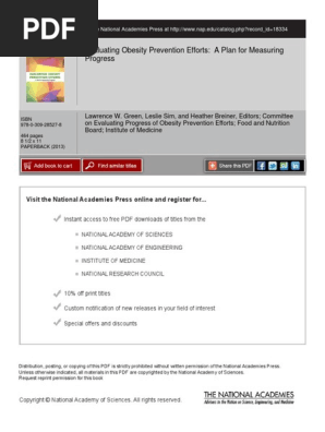 Evaluating Obesity Prevent Efforts Preventive Healthcare - 