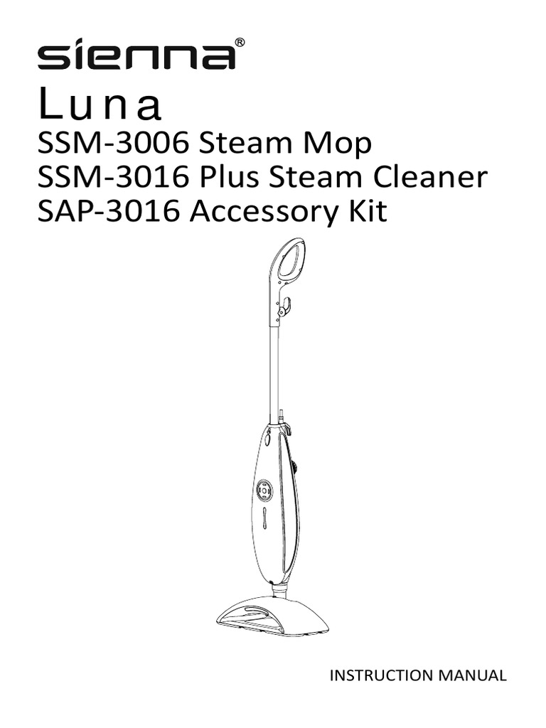 Sienna Luna & Luna Plus Steam Mop Download Free PDF Water Nature