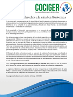 Retrocesos en derechos a la salud en Guatemala