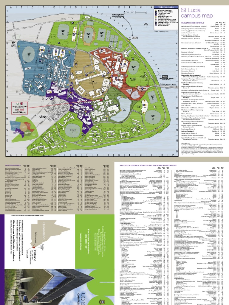 ST Lucia Campus Map Faculties and Schools PDF Science Science (General)