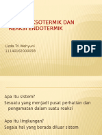 Reaksi Eksotermik Dan Reaksi Endotermik: Lizda Tri Wahyuni 11140162000058