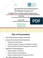 Promoting Food Security Following The 2010 Pakistan Floods and Insights From South Asian Experience