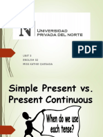 E2 UNIT 3 Simple Present Vs Present Continuous
