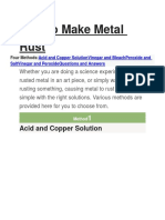 How To Make Metal Rust