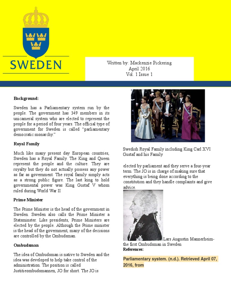 Overview of Sweden's Government Structure | PDF