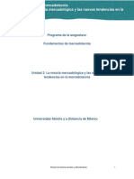 Unidad 3. La Mezcla Mercadologica y Las Nuevas Tendencias de La Mercadotecnia - Contenido