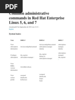 Common Administrative Commands in Red Hat Enterprise Linux 5, 6, And 7 - Red Hat Customer Portal