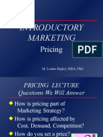 Introductory Marketing: Pricing