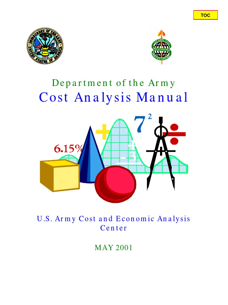 Army Cost Analysis Manual 2001 CostBenefit Analysis Sensitivity