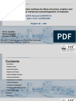 Modification of Titanium Surfaces by Nano-Structure Creation and Laser Texturing For Enhanced Osseointegration of Implants