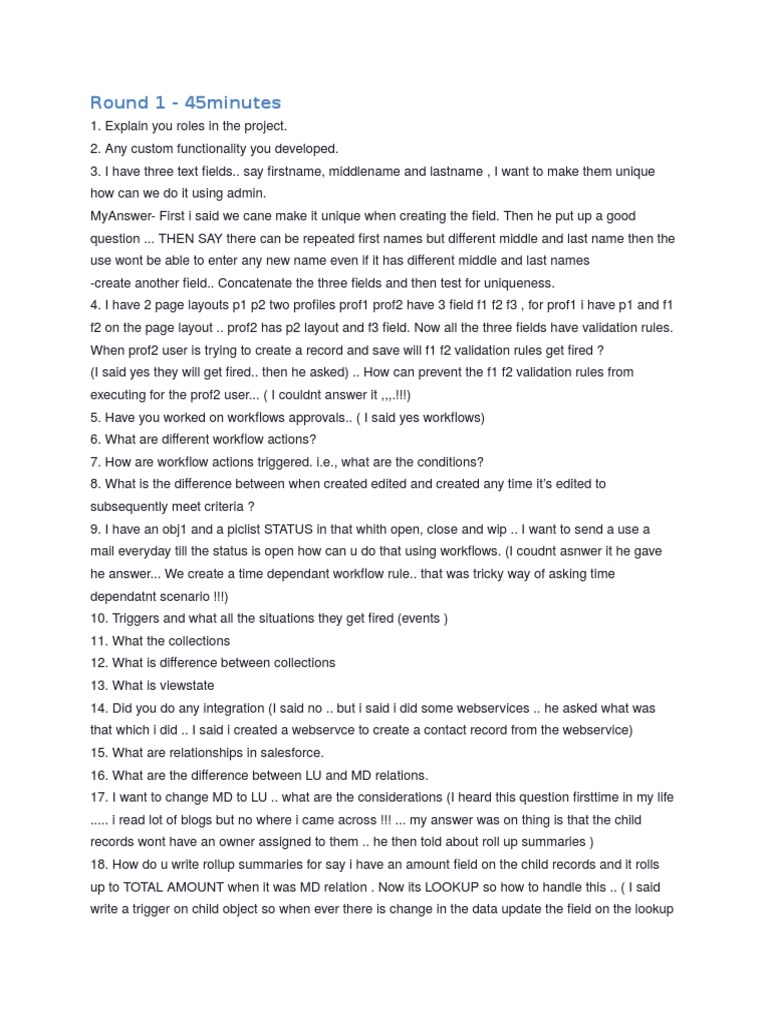 Salesforce Interview Questions | Method (Computer Programming