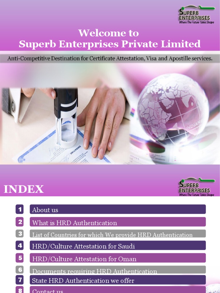 HRD Certificate Attestation Guide | PDF | Authentication | Computing ...