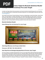 Pengiriman Jadwal Adzan Digital Ke Musholla Nahdhotul Muallaf Malangan Bulu Kab.sukoharjo Prov.jawa Tenngah