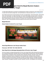 Pengiriman Jam Digital Abadi Ke Masjid Muslimin Kadipiro Surakarta Prov.jawa Tengah