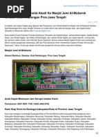 Pengiriman Jam Sholat Abadi Ke Masjid Jami Al-Mubarok Siwalan Kab.pekalongan Prov.jawa Tengah