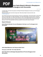 Pengiriman Jam Sholat Digital Masjid Al-Muhajirin Blangkejeren Kab.gayo Lues Prov.nanggroe Aceh Darussalam