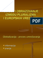 Odgoj I Obrazovanje Između Pluralizma