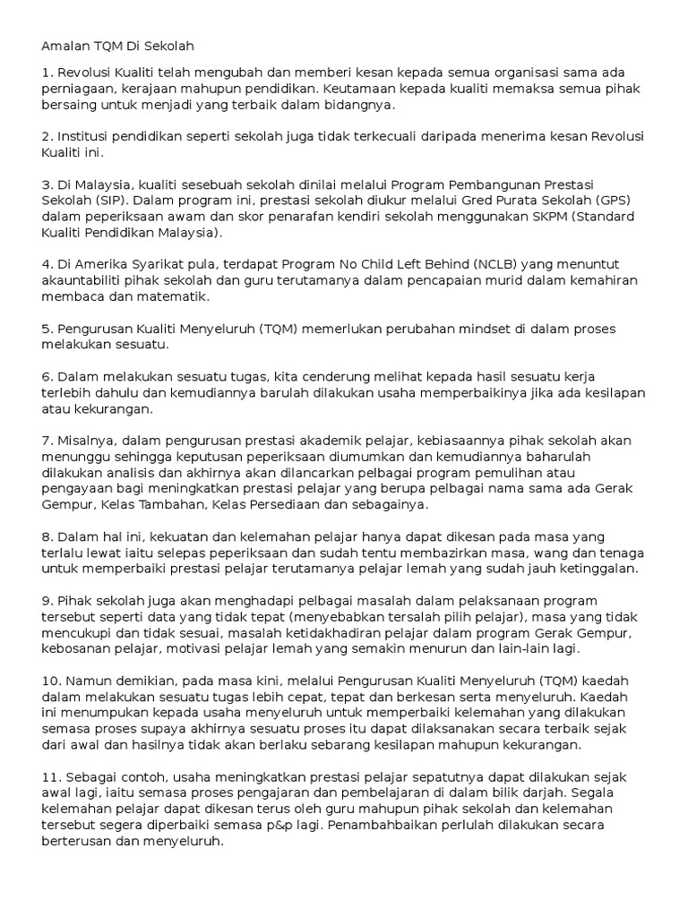 Tqm Disekolah Pdf
