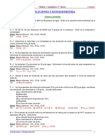 Disoluciones y estequiometría en física y química 1o bachillerato