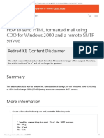 How To Send HTML Formatted Mail Using CDO For Windows 2000 and A Remote SMTP Service