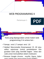 Web Programming Ii: Pertemuan 1