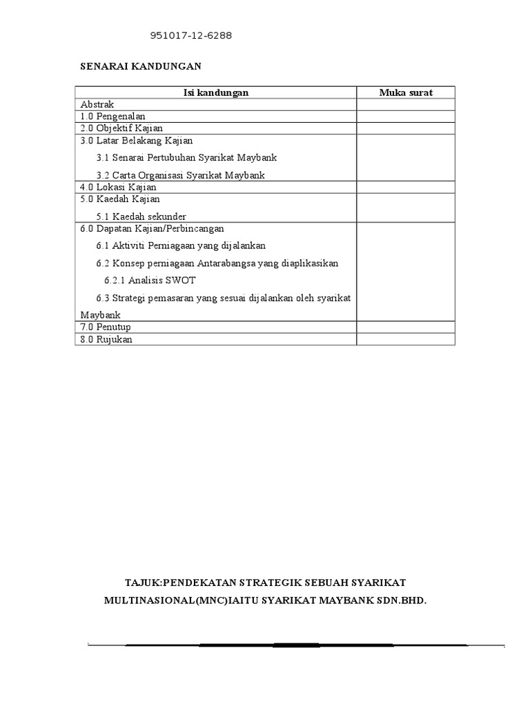 mengambil keputusan dengan analysis swot maybank