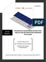 Photovoltaic Solar Parking System Study, Analysis and Implementation For Bahrain Polytechnic