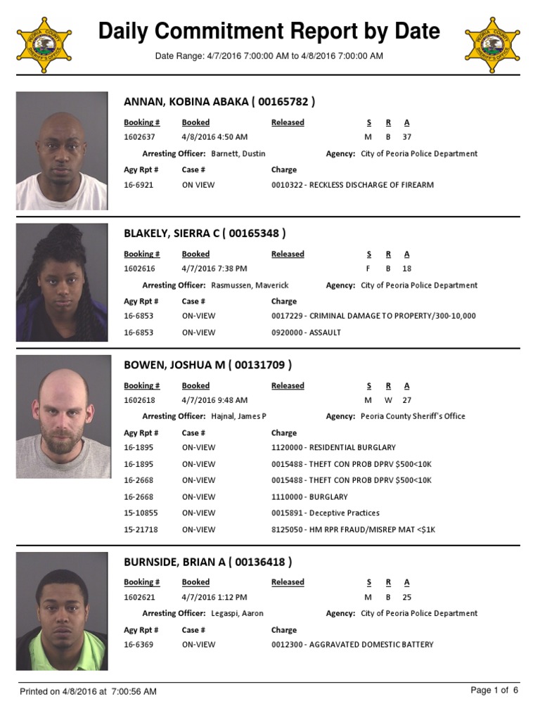 Peoria County Daily Commitment Report PDF Assault Violence(02)