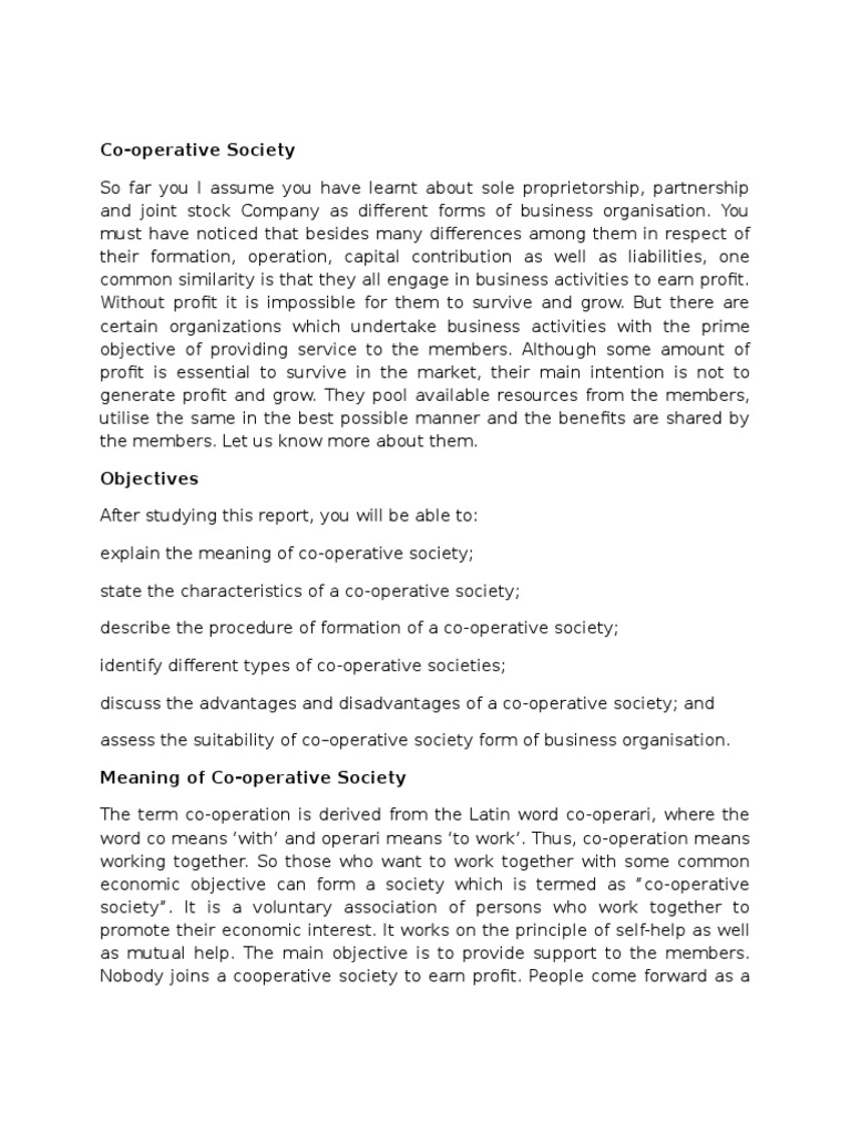 Cooperative Society in Kenya PDF Cooperative Profit (Accounting)
