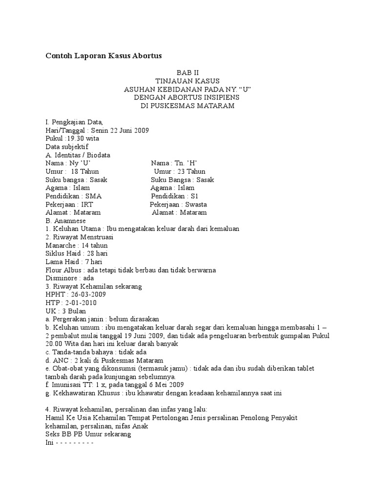 Contoh Laporan Kasus Abortus Gadaaaaaaaaaaaaarrrrrrrrrrrrrrrrrrrrrrr