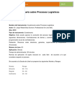 Cuestionario Sobre Procesos Logisticos