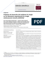 Programa de Formación Del Residente de Cirugía en Un Laboratorio Experimental de Cirugía Minimamente Invasiva (CENDOS)