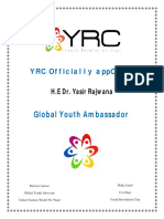 Global Youth Ambassador: Yrc Officially Appoints