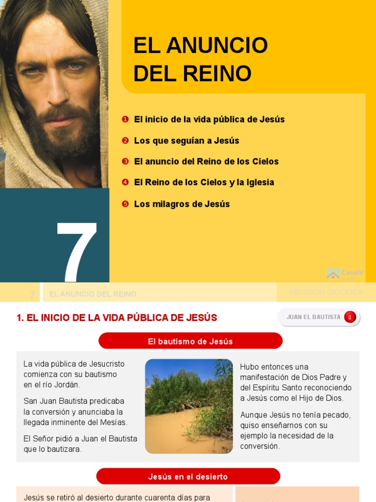 Anuncio del Reino de Dios en Jesús | PDF | Reinado y reino de dios | Jesús