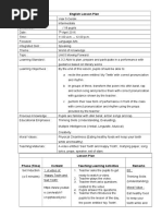 Lesson Plan Observe Bersama 7th April