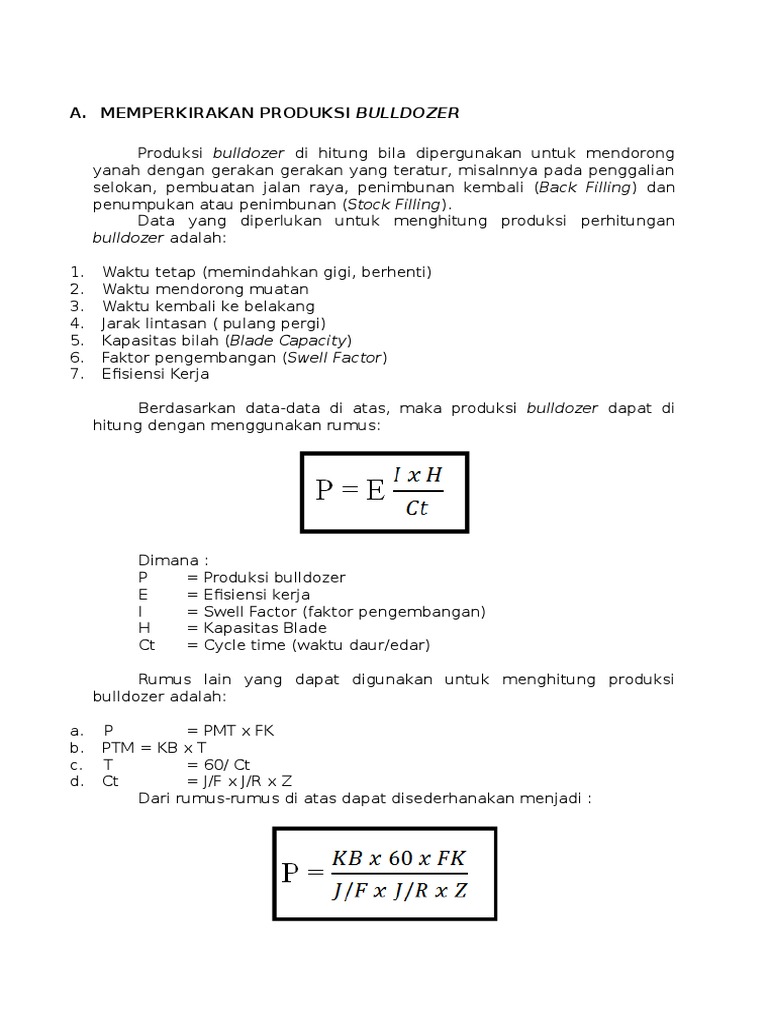 Perhitungan Produksi