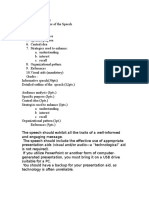 Requirements of Informative Speech and Audience Analysis