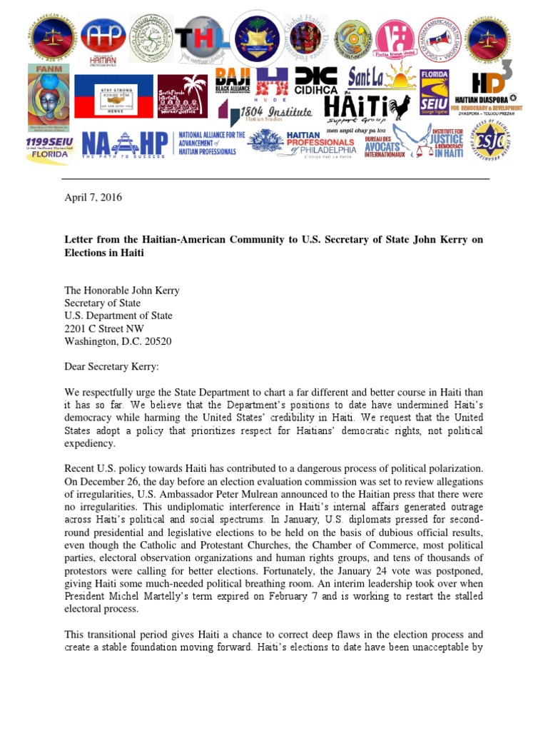 Write a letter to haiti image