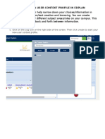 creating a user context profile in edplan