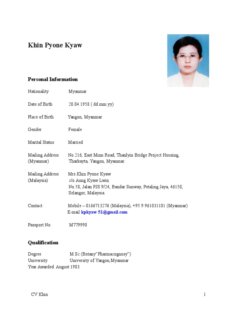 Cv form template free download picture