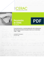Caracterización y Contextualización de La Dinámica Del Desplazamiento Forzado Interno en Colombia 1996 - 2006
