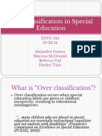 pp overclassification in special education final pptx