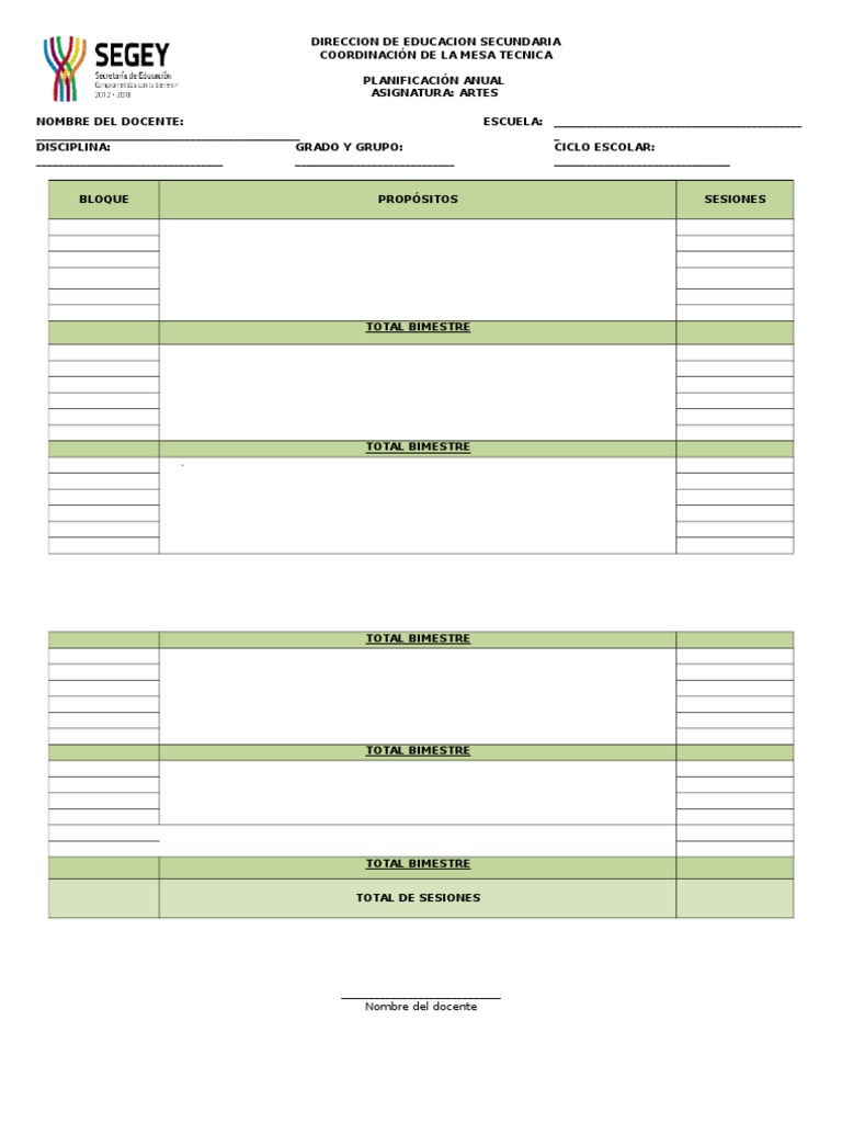 Artes Plan Anual | PDF | Crecimiento personal y profesional | Arte