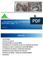 La Méthode de Calcul Au Coefficient de Réaction. Pierre de LAVERNEE. Solétanche Bachy