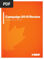 NDP Campaign Review