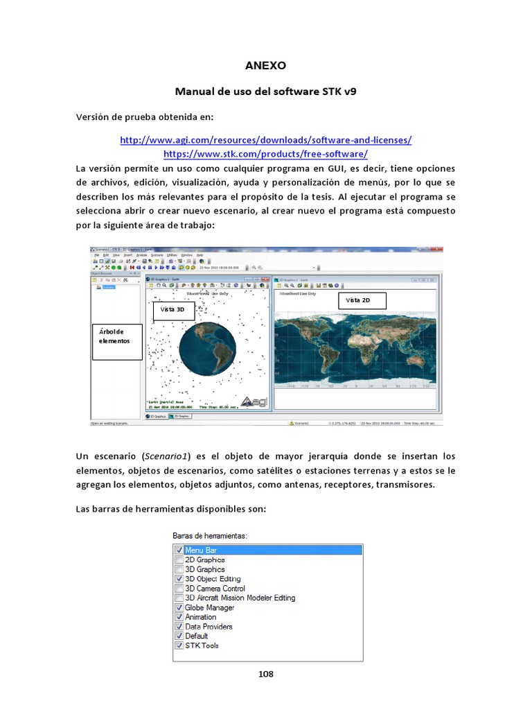 Manual de STK v9: Uso y Funciones | PDF | Satélite de Comunicaciones ...