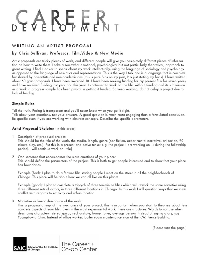 Grant narrative outline image